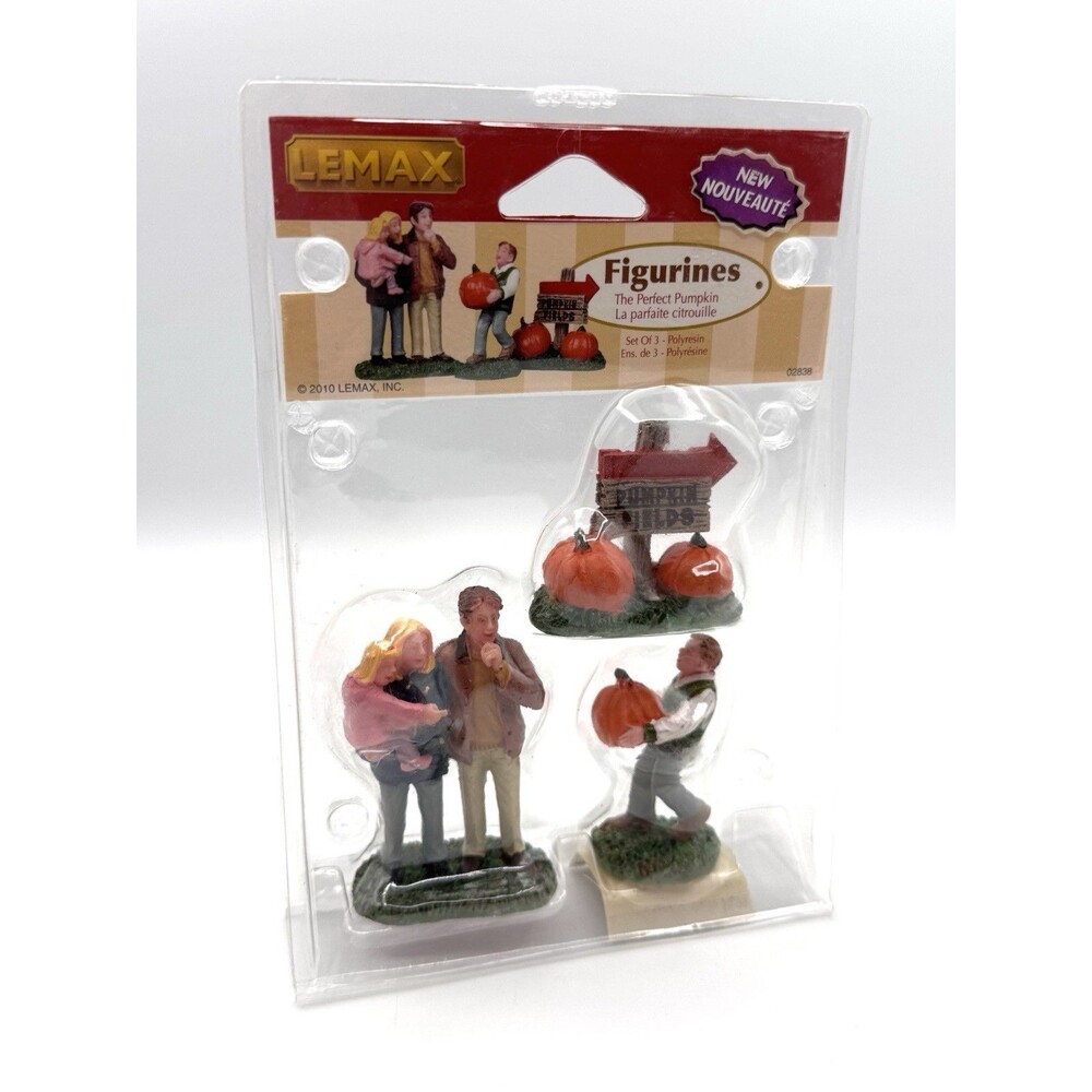 Lemax Village The Perfect Pumpkin 02838 Set of 3 Retired Halloween New